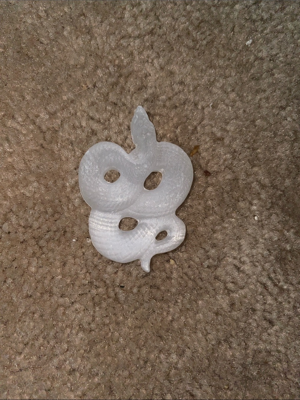 Clear White Snake Pendant Accent